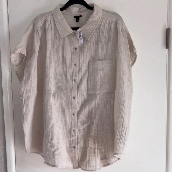 #T326 - NWT - Torrid Dolman Cotton Gauze Shirt - 3X - Picture 5 of 7